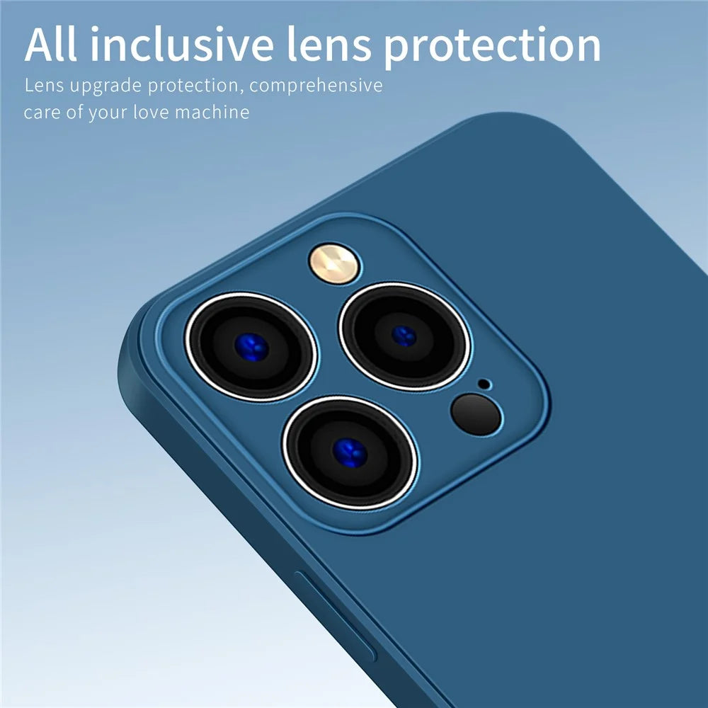 PINWUYO For iPhone 15 Pro Precise Cutouts Drop-Proof Case Soft TPU Phone Cover - Dark Blue - 5