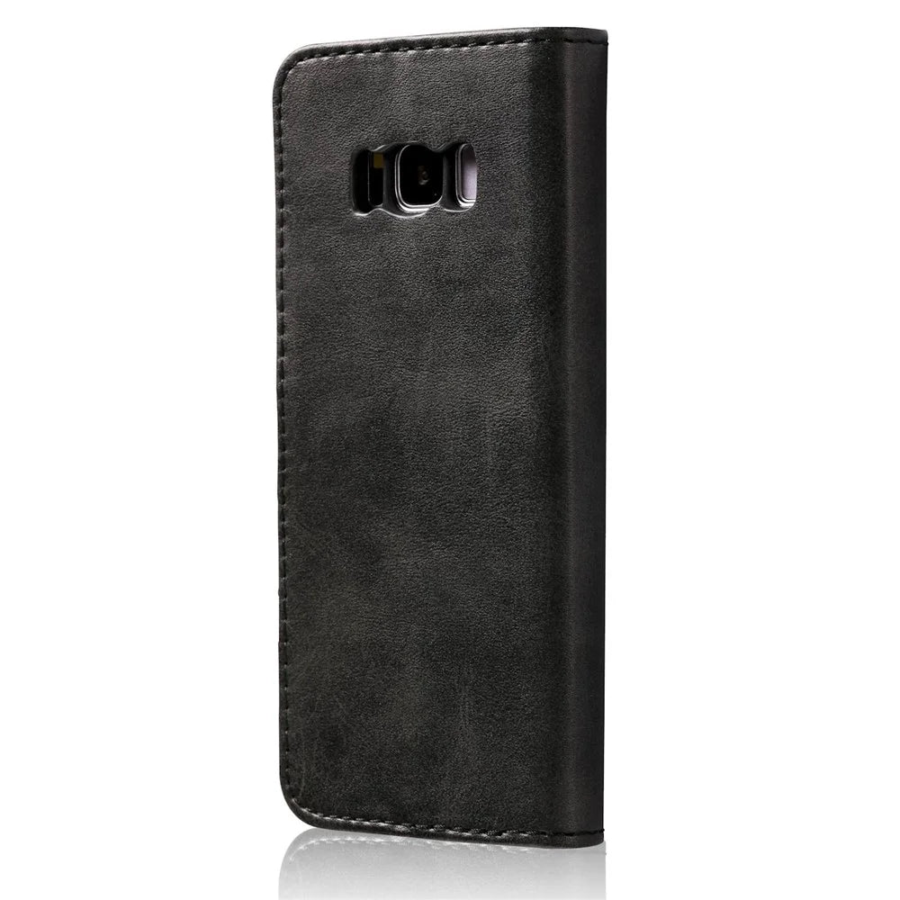 LC.IMEEKE Leather Wallet Mobile Shell for Samsung Galaxy S8 G950 - Black - 2