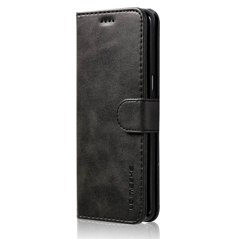 LC.IMEEKE Wallet Stand Leather Case Accessory for Samsung Galaxy S8 Plus G955 - Black - 3