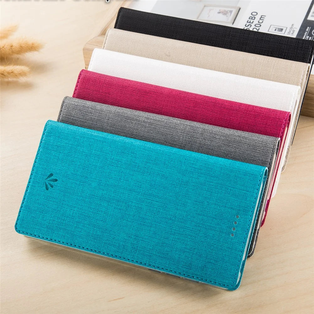 VILI DMX Style Auto-absorbed Flip Stand Leather Case Cover for Sony Xperia XZ1 Compact - Gold - 5