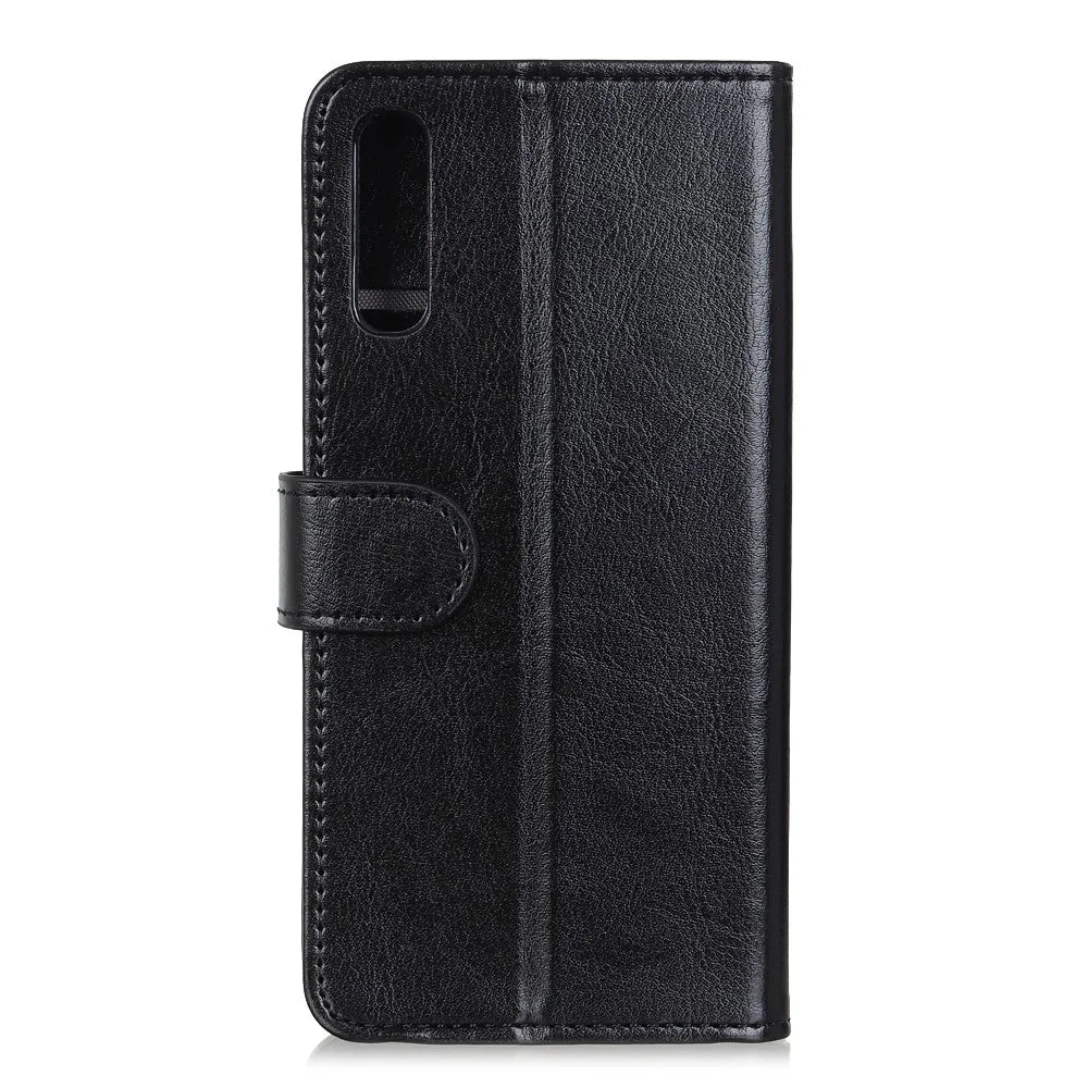 Crazy Horse Leather Protection Shell Wallet Stand Phone Cover for Sony Xperia 1 II - Black - 2