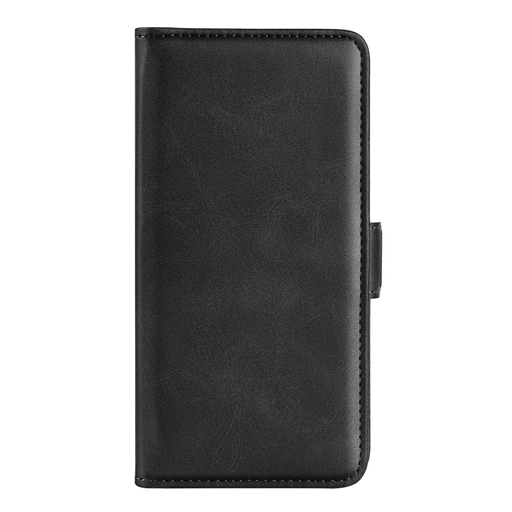 For Sony Xperia 10 IV Folio Flip Textured PU Leather Phone Case Stand Wallet Design Well-protected Cell Phone Cover - Black - 6