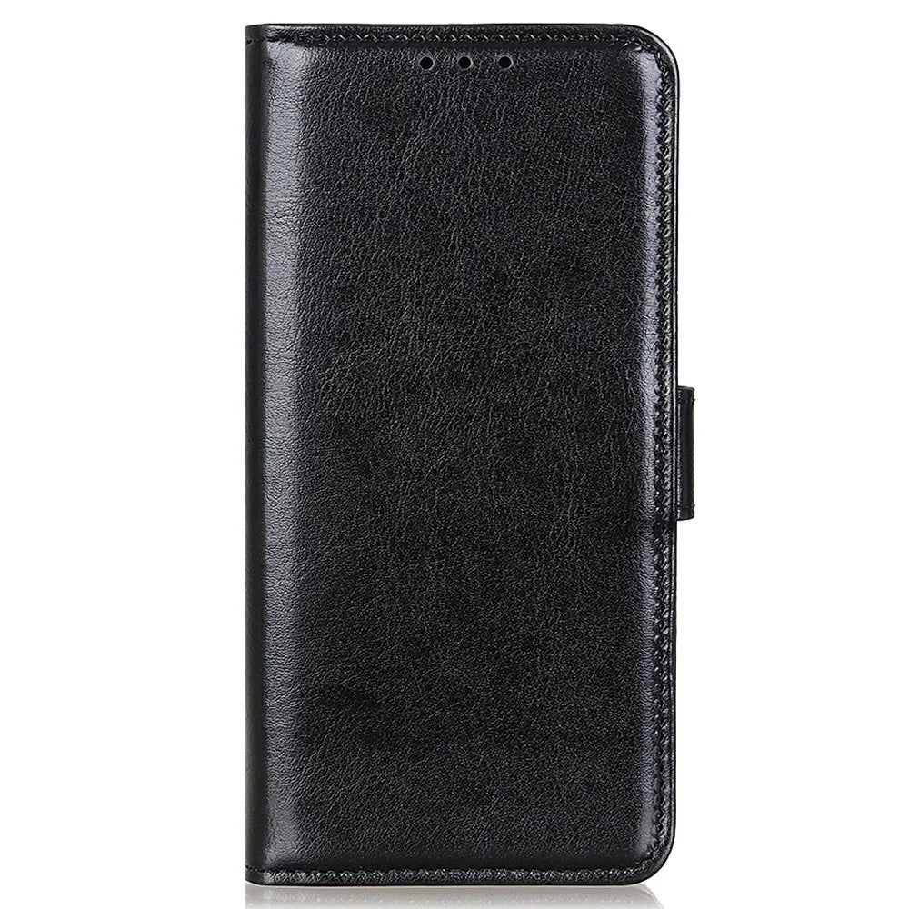 For Sony Xperia 1 IV Leather Protective Cover Crazy Horse Texture Wallet Function Horizontal Stand Flip Case - Black - 6