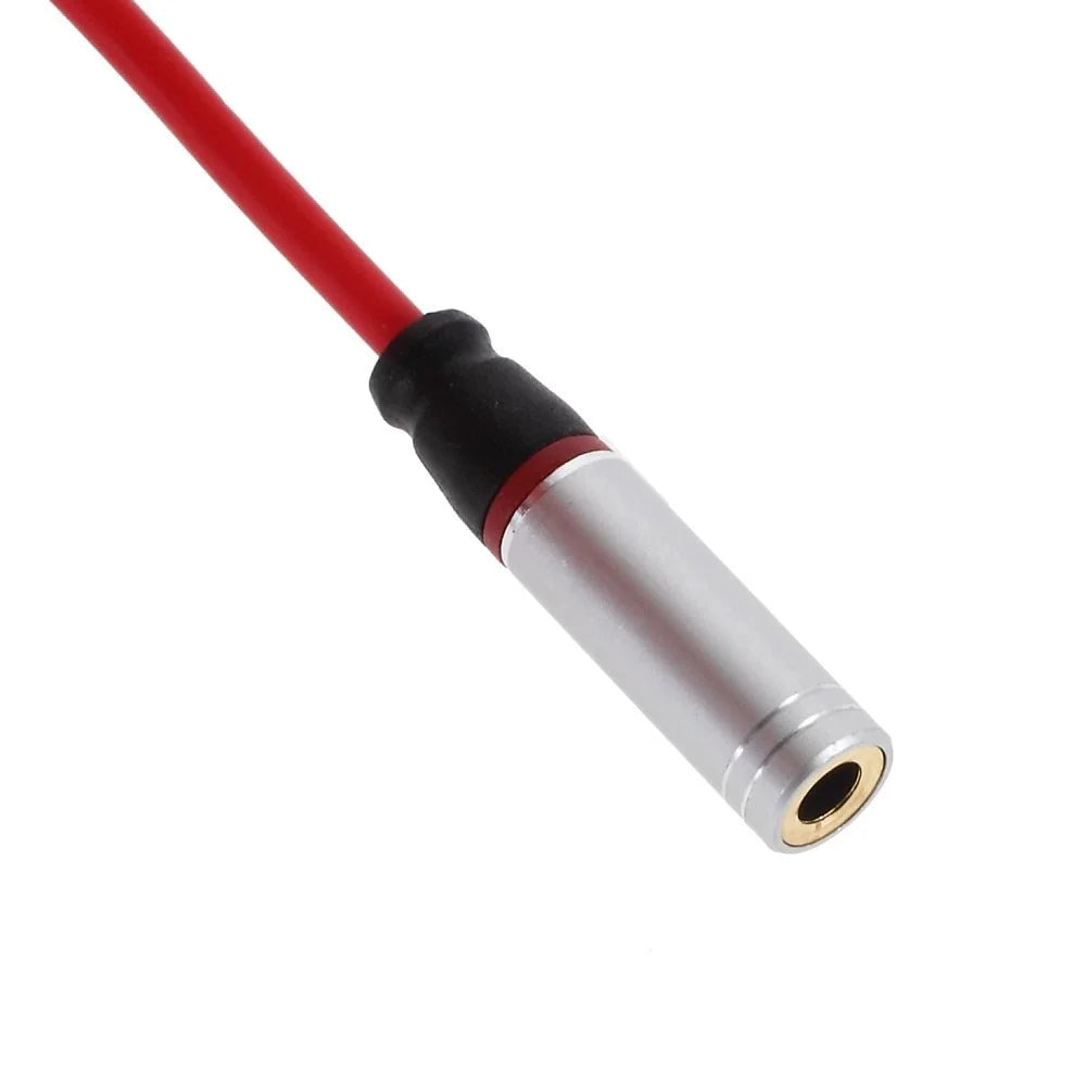 3.5mm Male to Female Extension Audio Cable for iPhone Samsung LG etc - Red - 4