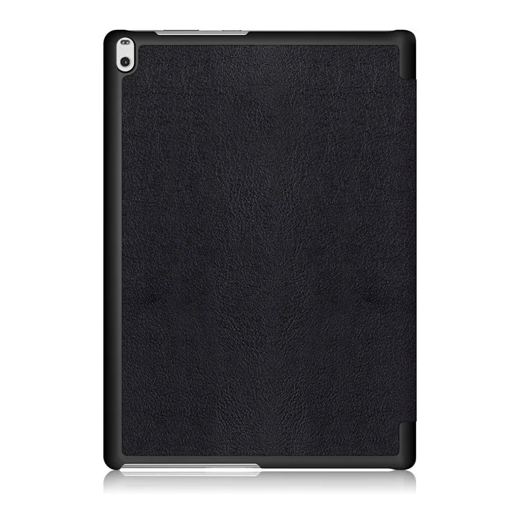 For Lenovo Tab 4 10 Plus (TB-X704F/N) Tri-fold Leather Stand Shell Accessory - Black - 3