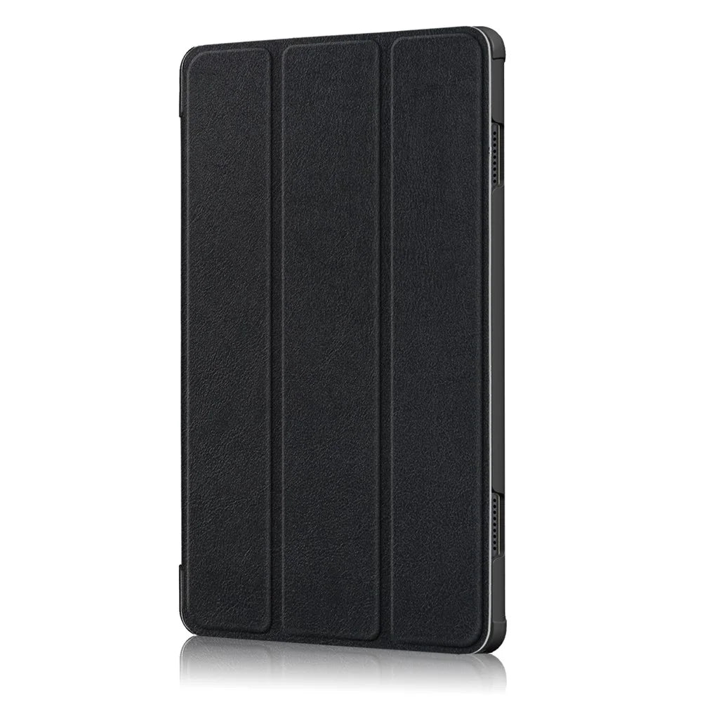 Tri-Fold Stand Leather Smart Auto Wake-Up/Sleep Case for Lenovo Tab M10 TB-X605F/TB-X505 - Black - 6