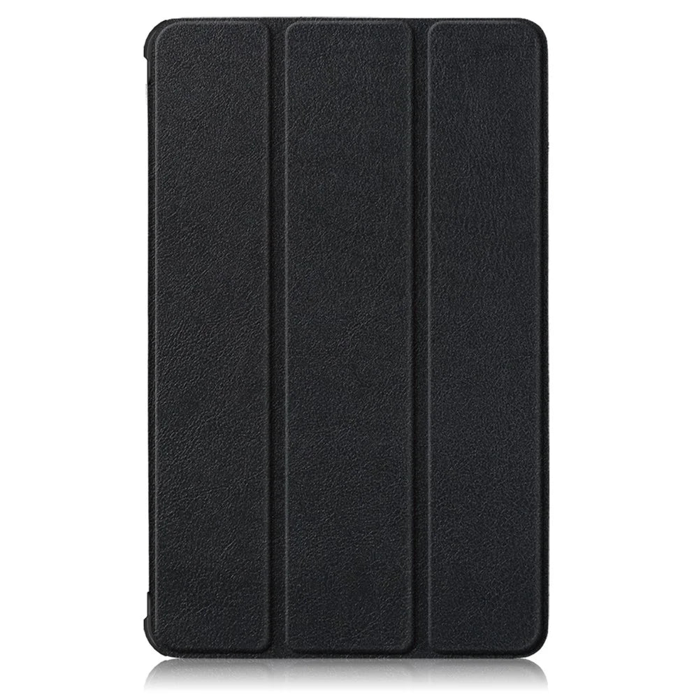 Litch Skin PU Leather Tri-fold Stand Tablet Case for Lenovo Tab M8 TB-8505 - Black - 2