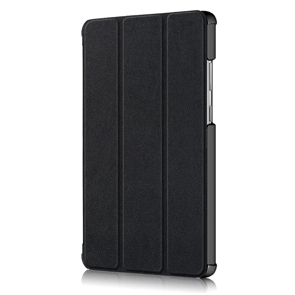 Litch Skin PU Leather Tri-fold Stand Tablet Case for Lenovo Tab M8 TB-8505 - Black - 4