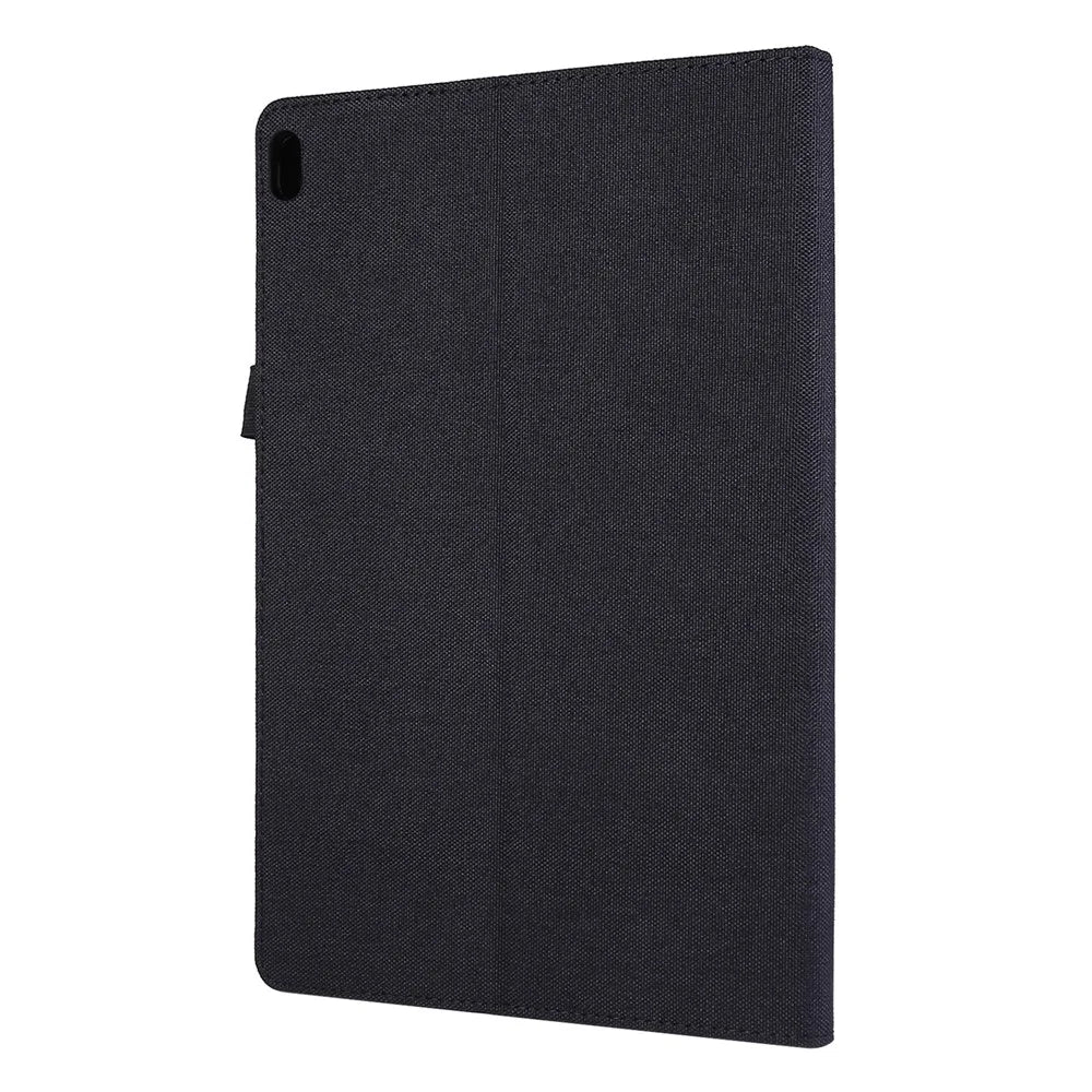 Cloth Texture Card Holder Stand Leather Case for Lenovo Tab P10 - Black - 4
