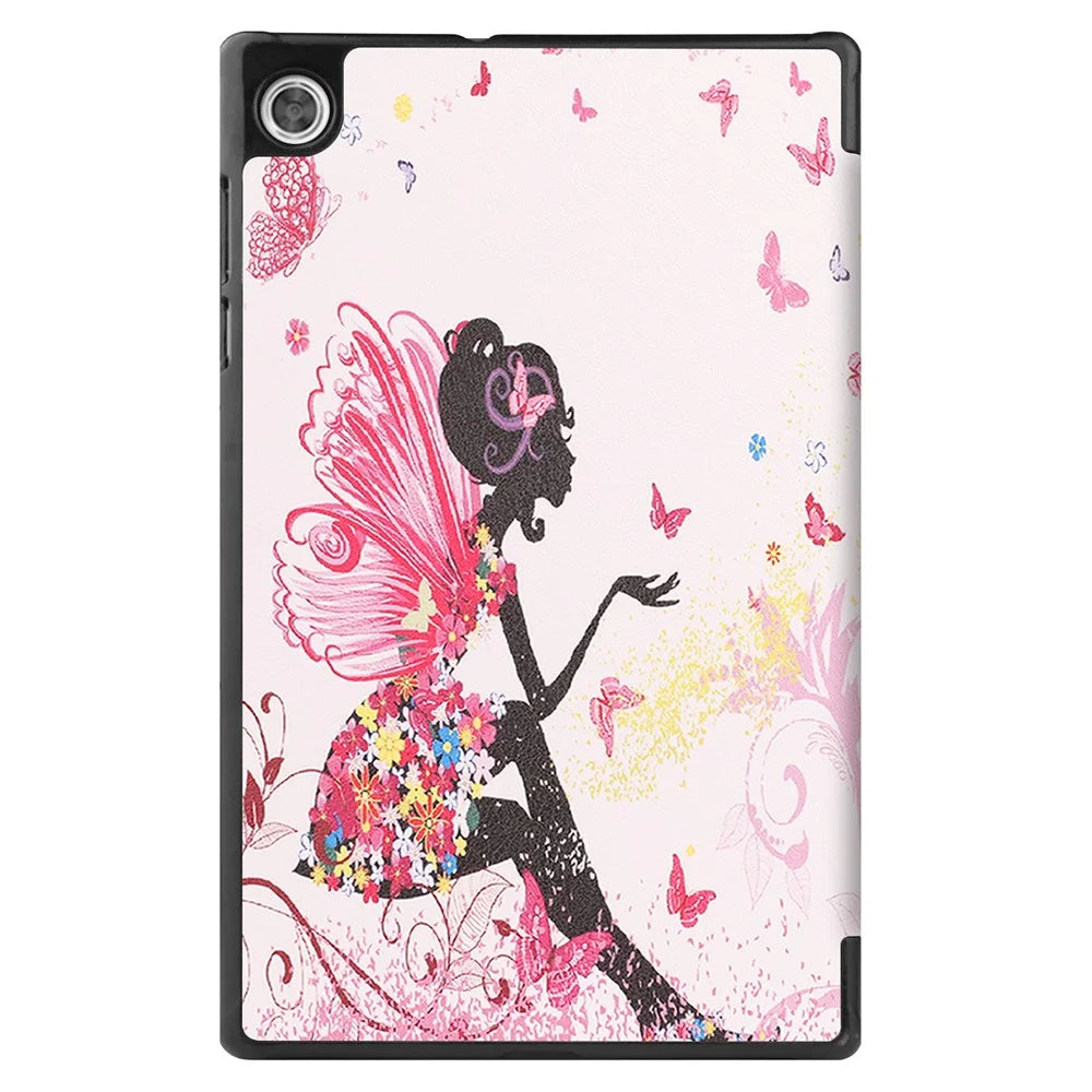 Dustproof Pattern Printing PU Leather Tri-fold Stand Tablet Case for Lenovo Tab M10 HD Gen 2 TB-X306F / TB-X306X - Beauty - 6