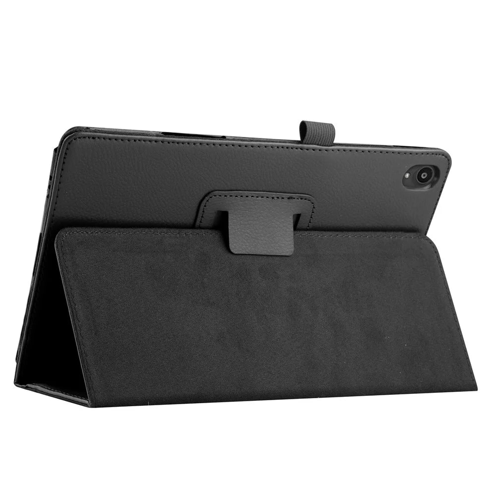 Litchi Texture Leather Tablet Case with Stand for Lenovo Tab P11 / P11 5G 11 inch TB-J606F / J606X - Black - 7