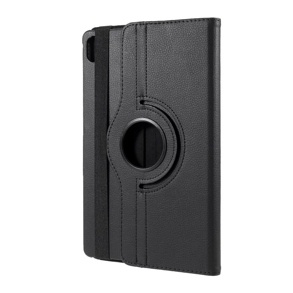 360 Degrees Rotating Stand Leather Case for Lenovo Tab P11 / P11 5G 11 inch TB-J606F / J606X- Black - 2