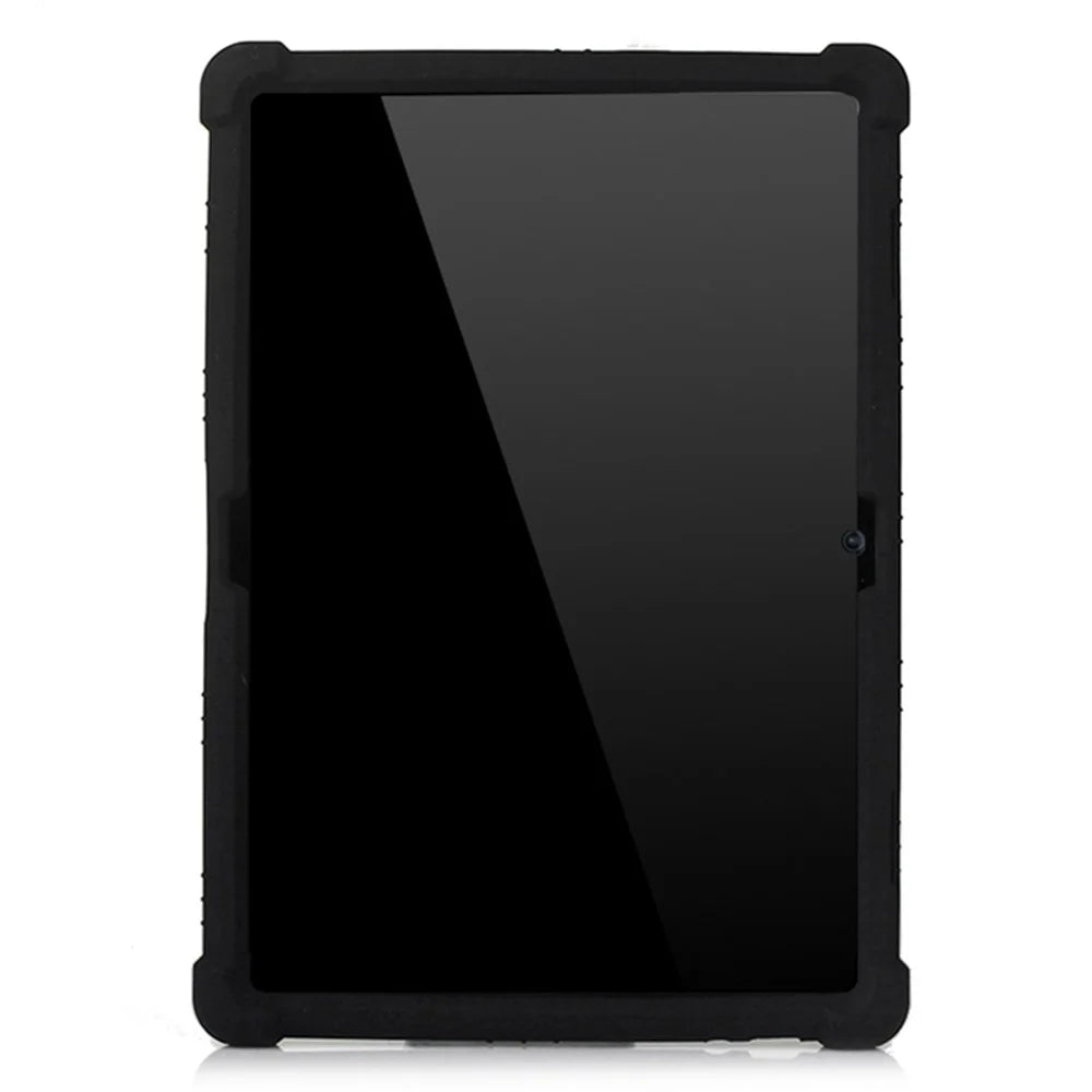 Slide-Out Kickstand Design Silicone Tablet Cover Case for Lenovo Tab M10 TB-X605F - Black - 2