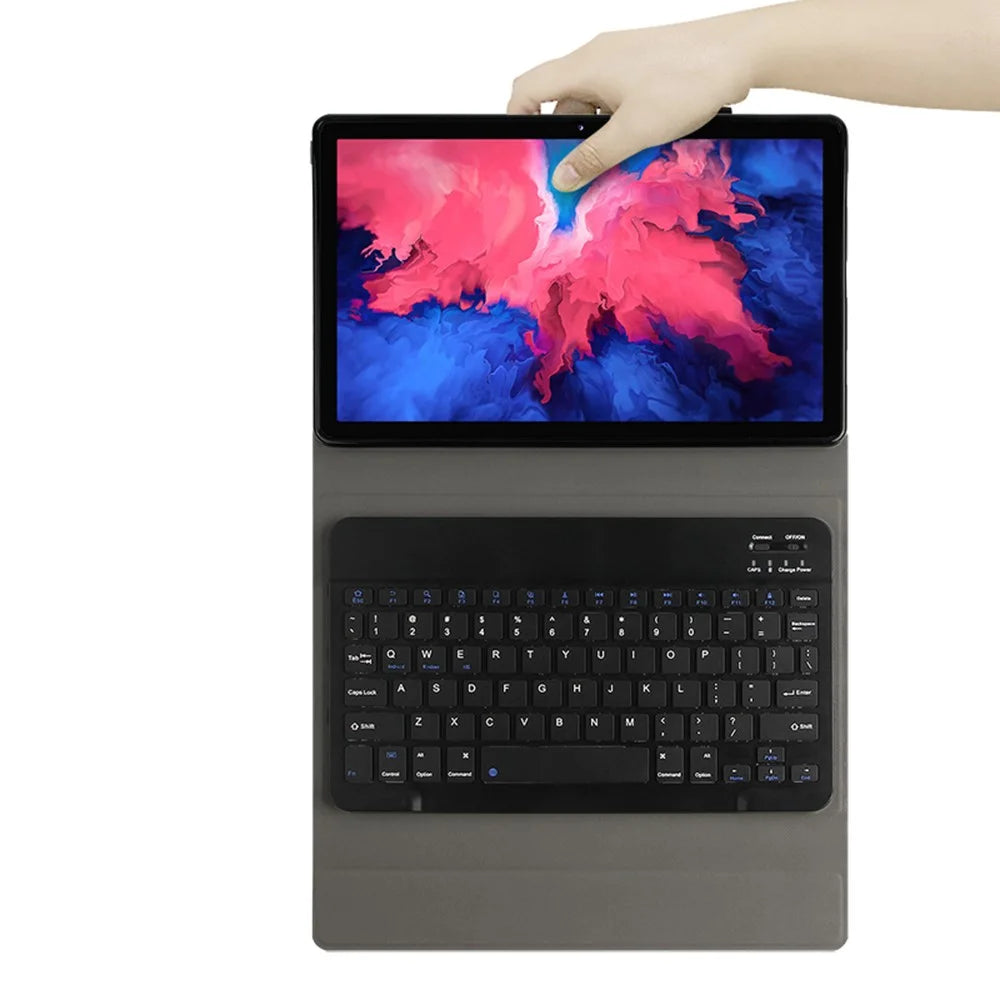 For Lenovo Tab P11 TB-J606F / Tab P11 5G Leather Stand Tablet Case with Detachable Magnetic Wireless Keyboard (Without Touchpad) - 6