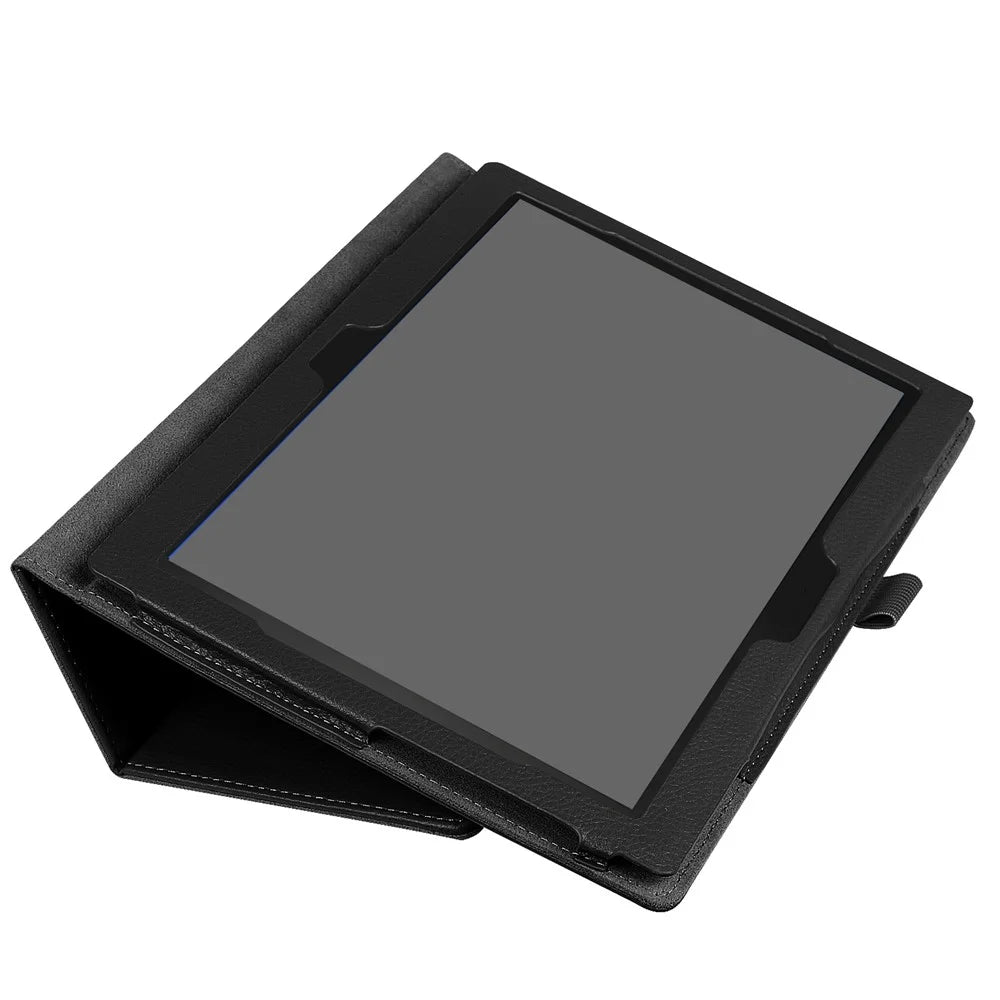 Universal Litchi Grain Leather Stand Shell Case for Lenovo Tab 4 10 Plus / Tab 4 10 - Black - 6