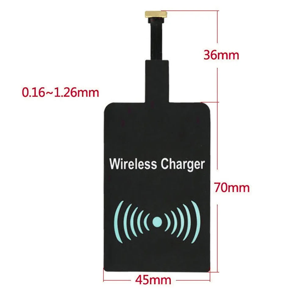 Universal Micro USB Plug Qi Wireless Charging Receiver Pad for Android Phones (Narrow-interface Up) - 6