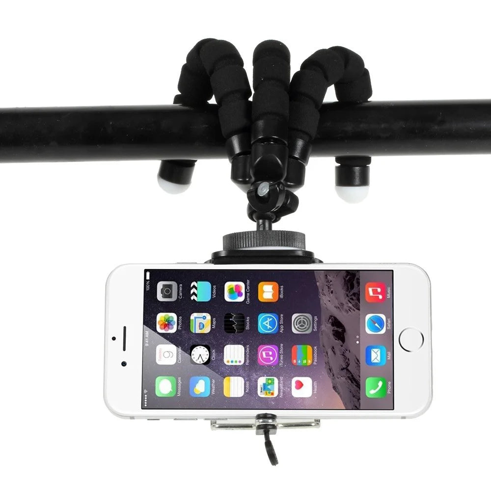 Octopus-like Cellphone Phone Mount Clamp Range: 5.5-8.5CM - Black - 3