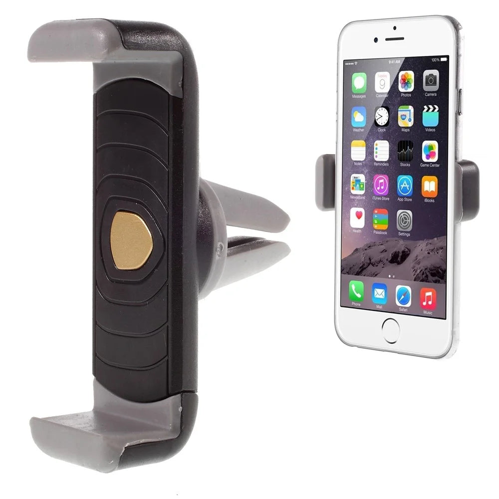 Retractable Car Air Vent Mount Phone Holder Bracket for Cellphones Within 5 Inch - Black - 1