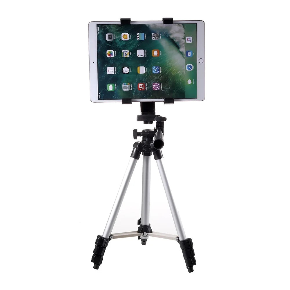 3110 Universal Tablet Clamp Holder Mount with Aluminum Tripod Stand for iPad 4/Air/Pro 11-inch (2018), Clamp Width: 123-200mm - 2