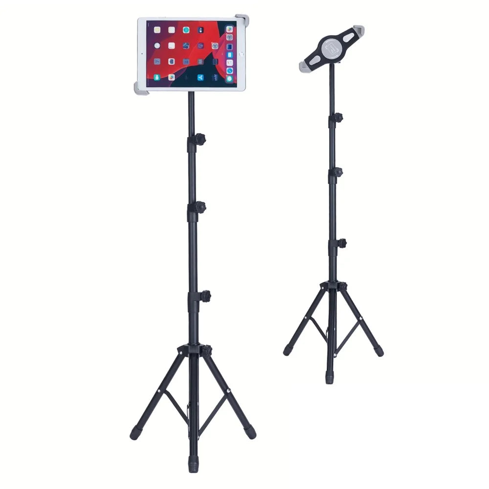 Portable Aluminum Alloy Tablet Tripod Holder Height Adjustment 360-Degree Rotatory Tripod Stand for 7.9 - 12 Inches Tablets - 1
