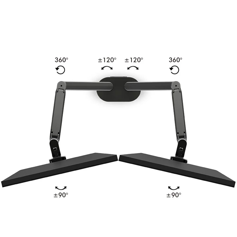UPERGO OZ-2 Dual LCD Monitor Arms Stand Fully Adjustable Desk Mount with VESA Mounting - Dark Grey - 2