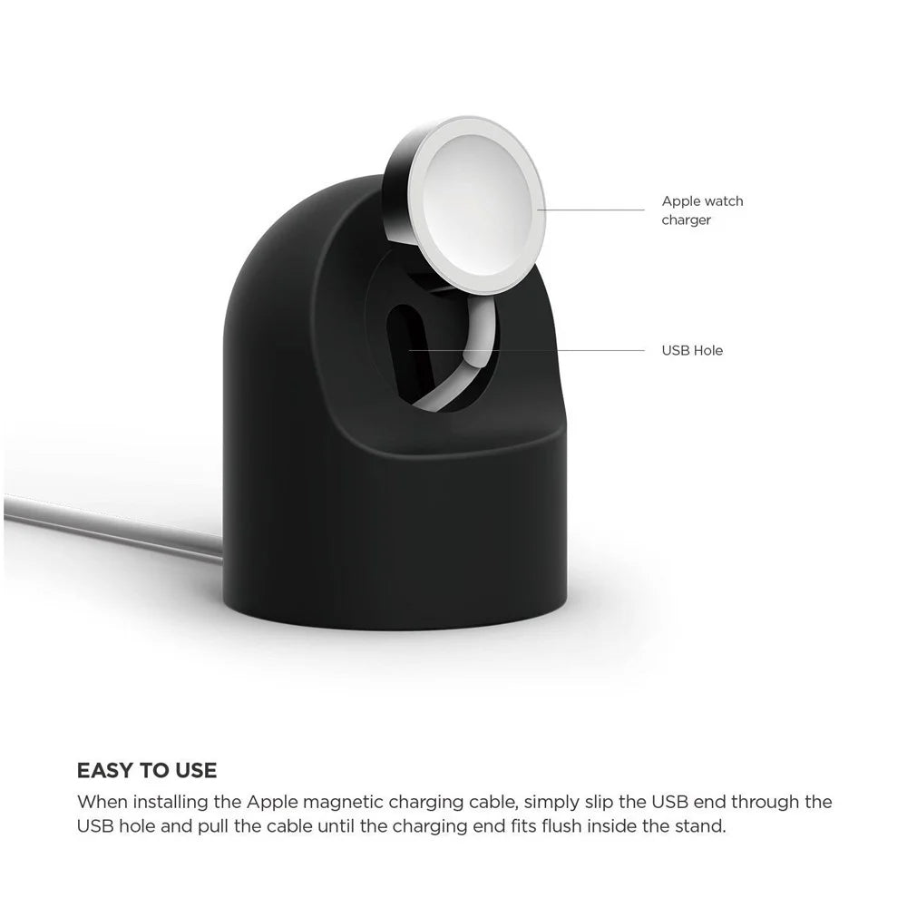 Watch Stand Holder Charger Display for Apple Watch Ultra 49mm / 8 / 7 45mm / 41mm /  6 / 5 /  SE / 4 44mm / 40mm / 3 /  2 /  1 42mm / 38mm - Black - 4