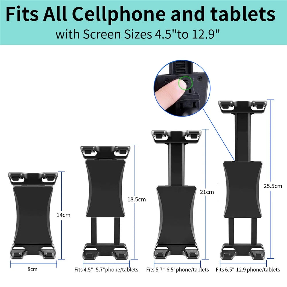 Universal Adjustable Treadmill Bike Bicycle Handlebar Mount Phone GPS Tablet Stand Holder - 4
