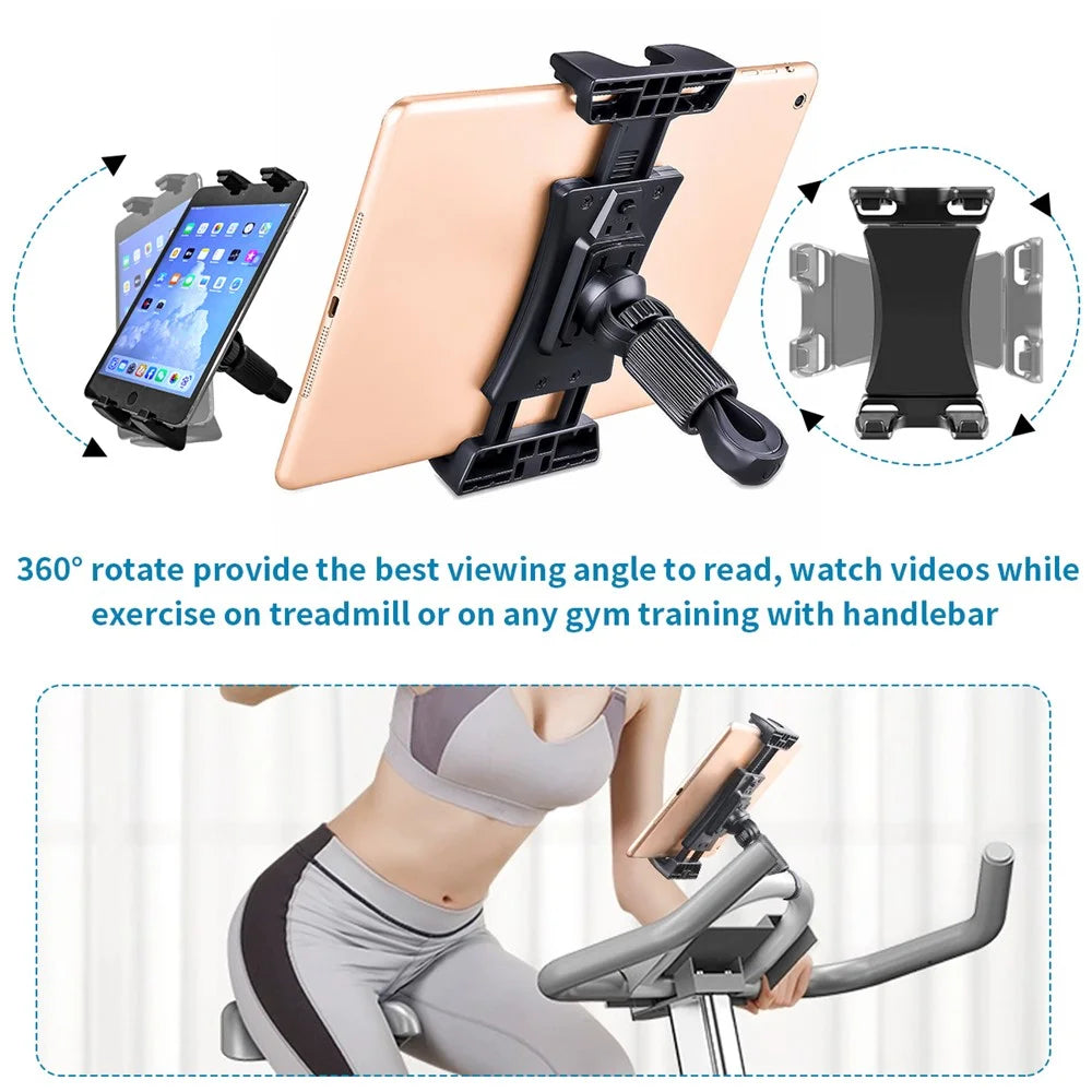Universal Adjustable Treadmill Bike Bicycle Handlebar Mount Phone GPS Tablet Stand Holder - 5