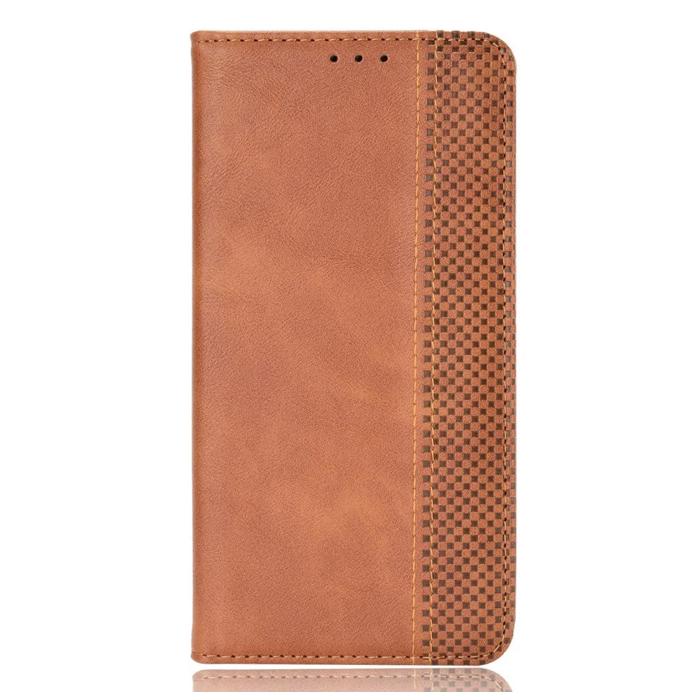 Retro Surface Auto-Absorbed Leather Phone Wallet Stand Case Cover for ZTE Axon 30 5G - Brown - 2