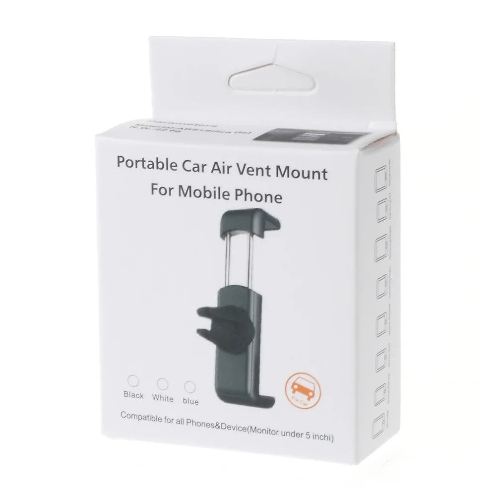 Car Air Vent Mount Holder for iPhone Samsung Sony etc Width: 6 - 9cm - Black - 6
