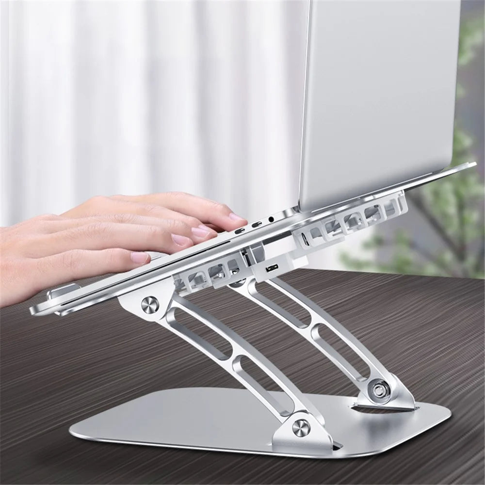 R-JUST HZ13 Aluminum Alloy Laptop Stand Mount Notebook Riser Bracket with Double Cooling Fan - 3