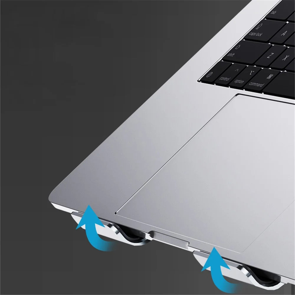 R-JUST HZ13 Aluminum Alloy Laptop Stand Mount Notebook Riser Bracket with Double Cooling Fan - 5