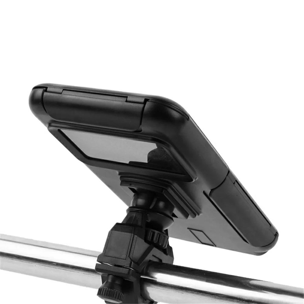Electric Bicycle Motorcycle Bike Handlebar Mount Waterproof Phone Case Holder Stand - 3