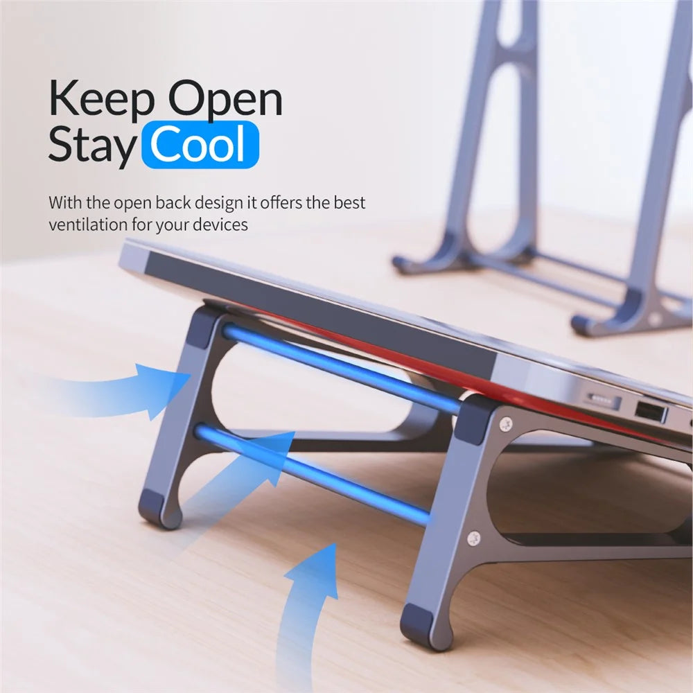 ORICO-MA13-GY-BP Ergonomics Desktop Notebook Holder Stand Aluminum Laptop Heighten Bracket - 5