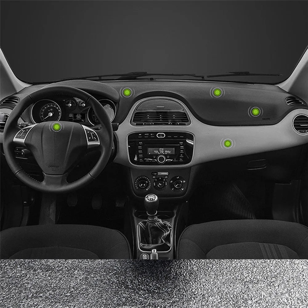 DW-55 Frosted Magnetic Car Dashboard Phone Holder Stand 360 Degrees Rotating Metal Phone Bracket - Black - 6