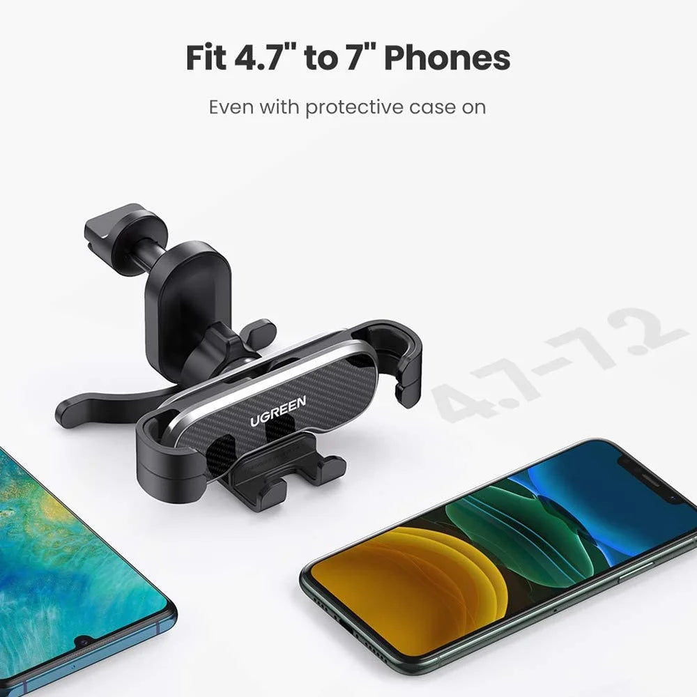 UGREEN For iPhone 13 Pro Max Samsung Galaxy S21 Ultra S20 FE S10 Universal Car Air Vent Mount 360 Degree Rotating Gravity Auto Clamping Phone Holder Bracket - 4