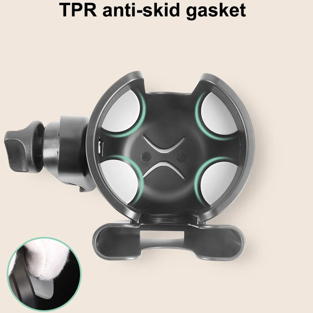 Infant Baby Stroller 2-in-1 ABS Milk Bottle Cup Holder Organizer with Phone Holder - Black - 6