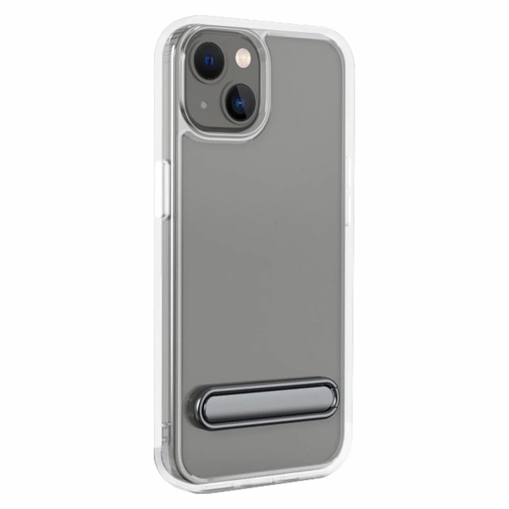 Cell Phone Mini Kickstand Vertical Horizontal Stand Adjustable Angle Zinc Alloy Phone Holder Compatible with iPhone Samsung Huawei Xiaomi - Grey - 2