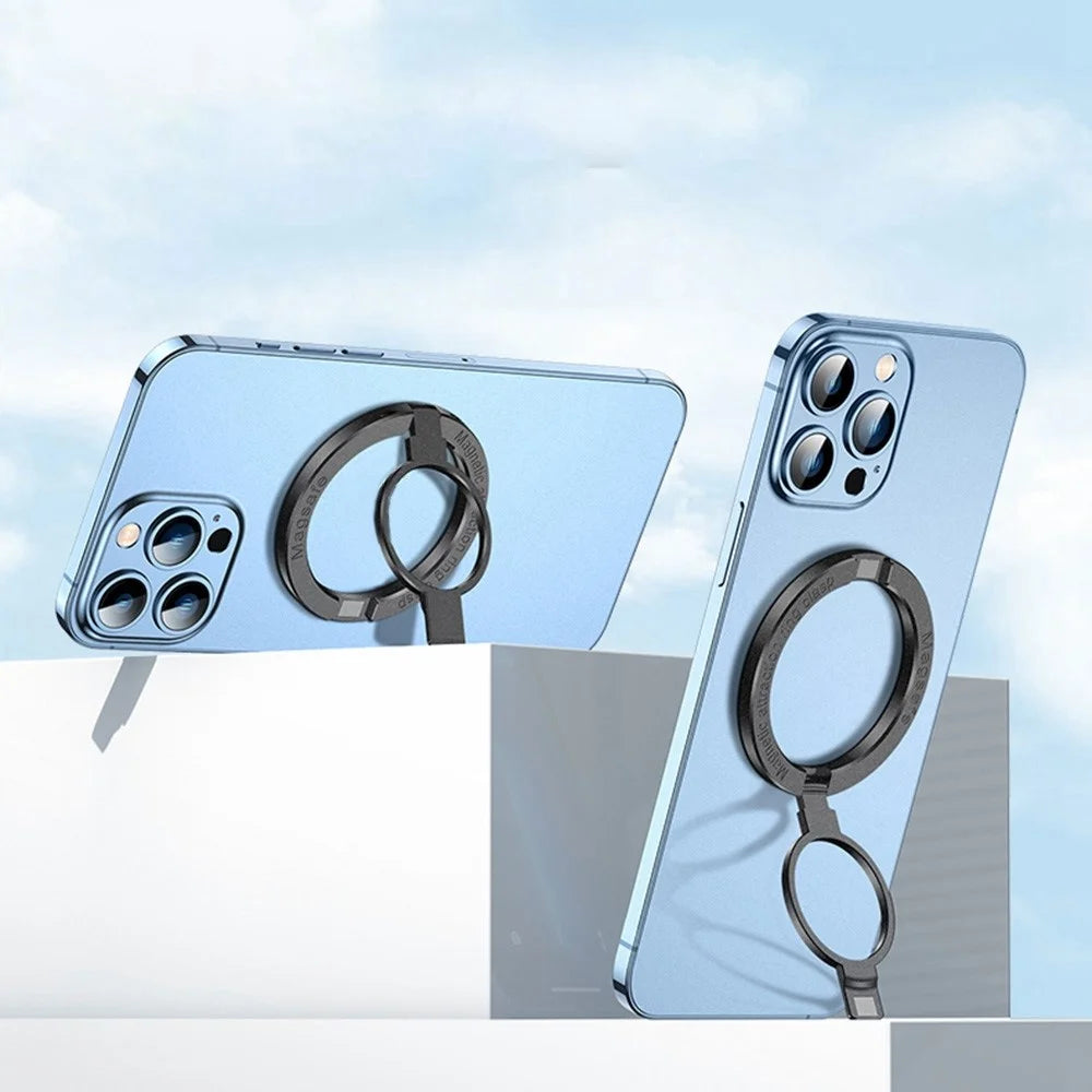 Ring Stand Adjustable Magnetic Rotation Holder for iPhone 14 13 12 Cell Phone Accessories - Blue - 3