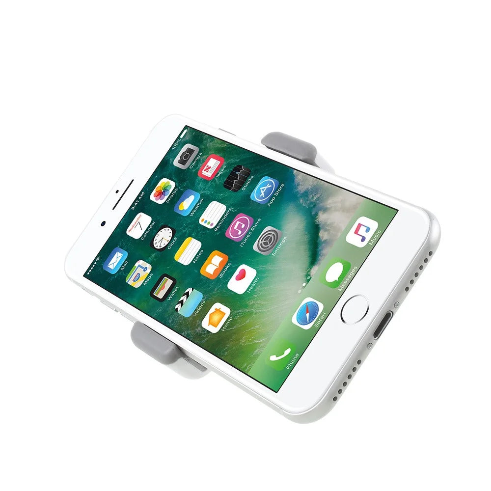 Mini Car Air Vent Mount Smartphone Holder for iPhone Samsung LG etc, Width: 60-85mm - White + Grey - 4