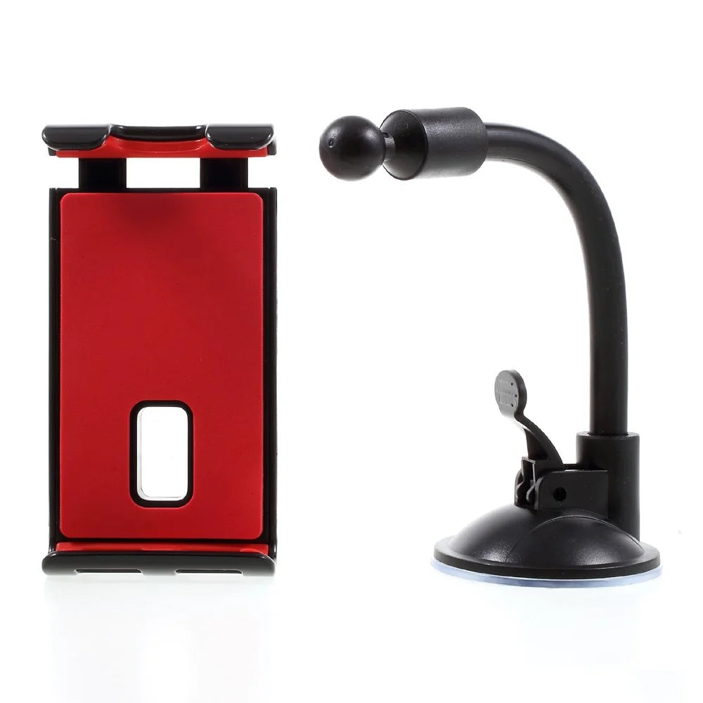 Universal Suction Cup Metal Hose Rotary Car Desktop Mount Holder, Clamp Width: 11.5 - 20cm - Black - 3