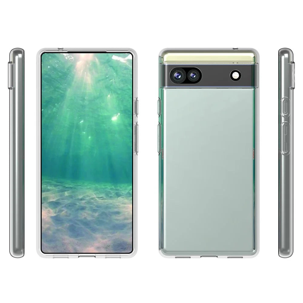 For Google Pixel 6a 10Pcs/Pack Inner Watermark-Free Wear-Resistant Clear TPU Phone Case Soft Back Shell Cover - 7