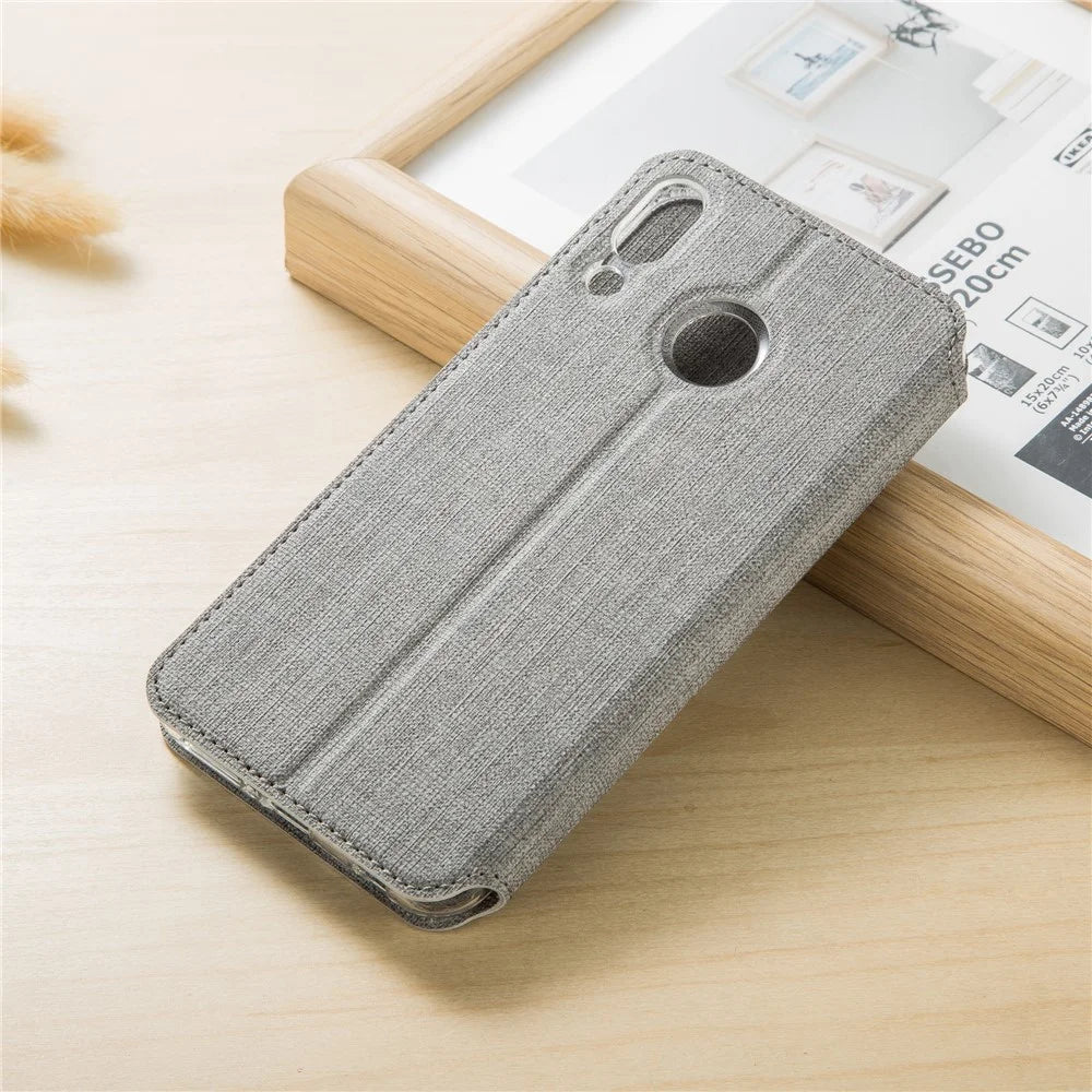 VILI DMX Cross Texture Card Slot Leather Stand Cover for Asus Zenfone 5Z ZS620KL/5 ZE620KL - Grey - 2