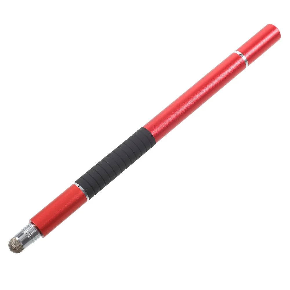 3-in-1 Touch Screen Stylus Pen + Drawing Pen + Ball Point Pen for iPhone iPad Samsung etc. - Red - 1