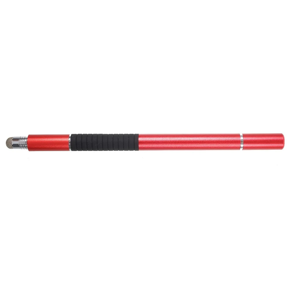 3-in-1 Touch Screen Stylus Pen + Drawing Pen + Ball Point Pen for iPhone iPad Samsung etc. - Red - 2