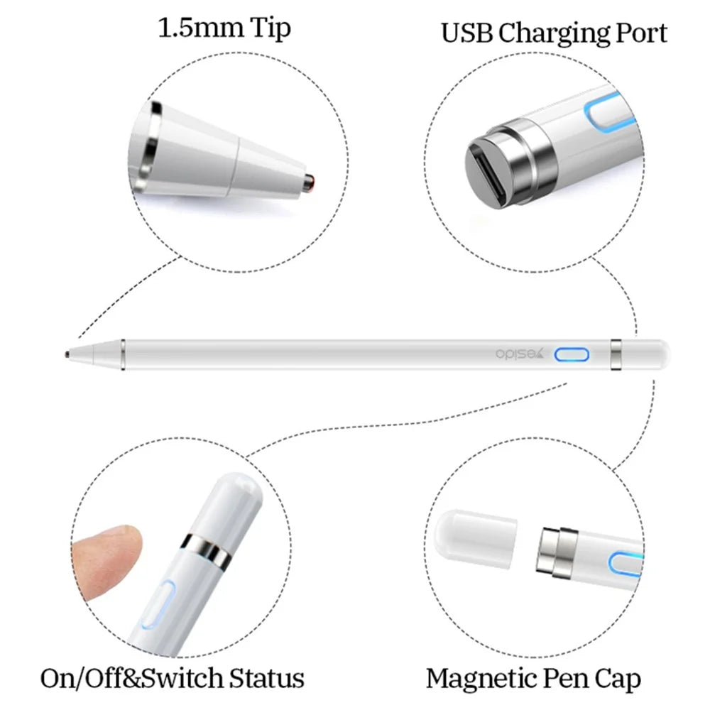 YESIDO ST05 Rechargeable Active Stylus Touch Pen Capacitive Screen Pencil for Phone Tablet - 4