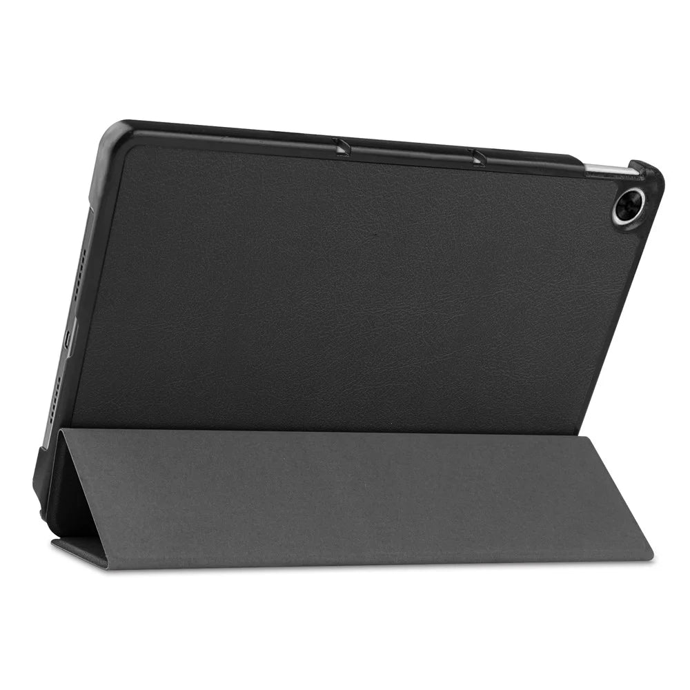 Trifold Stand PU Leather Hard PC Inner Shockproof Protective Tablet Cover for Realme Pad 10.4 - Black - 7