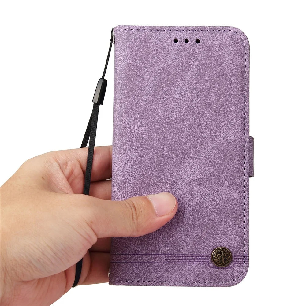 For Realme GT Neo2 5G / GT Neo 3T 5G Leather Wallet Cases Skin Touch Phone Cover Stand with Strap - Purple - 7