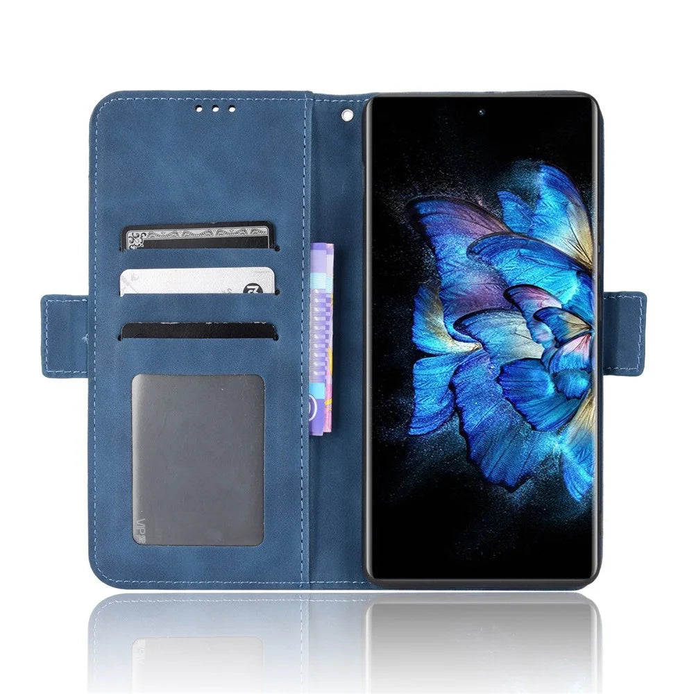 Smartphone Case for vivo X Note, Magnetic Wallet Style Stand Flip PU Leather Phone Cover - Blue - 4