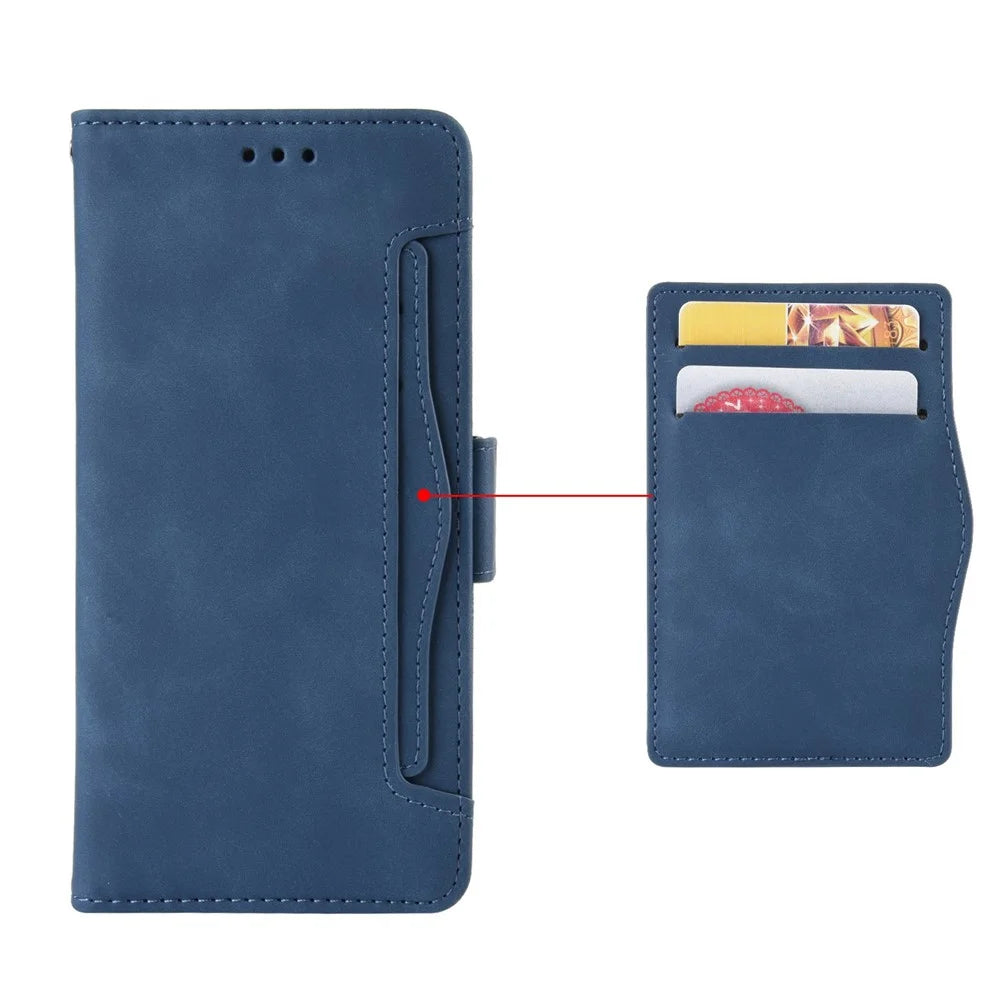 Smartphone Case for vivo X Note, Magnetic Wallet Style Stand Flip PU Leather Phone Cover - Blue - 7